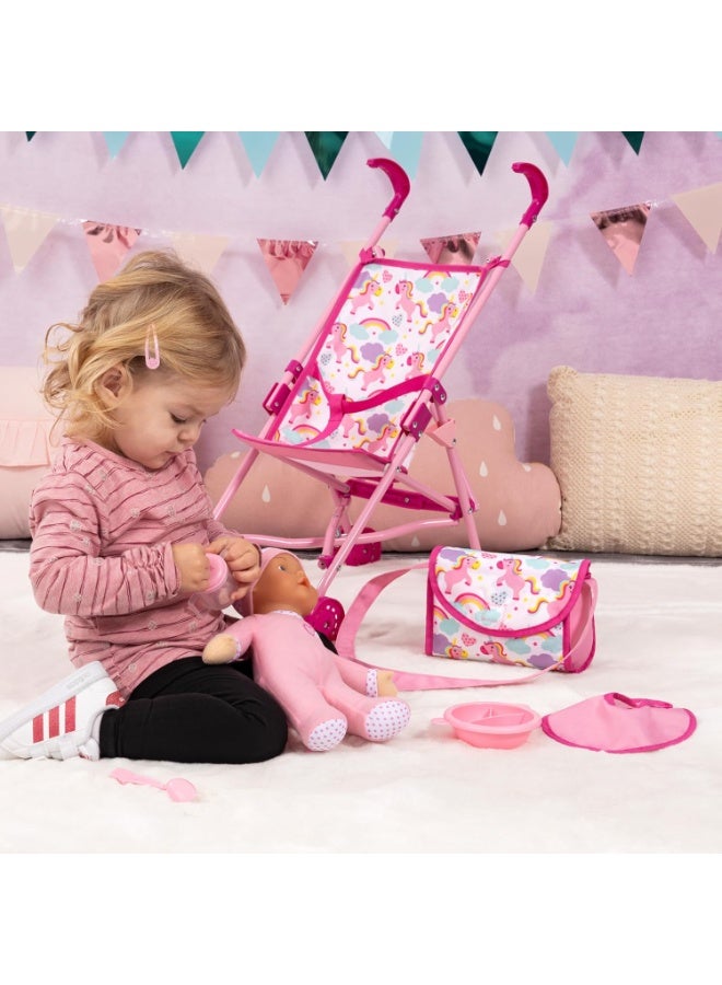 BAYER مجموعة عربة دمى باير مع دمية بطول 30 سم وإكسسوارات 30585AB - Image 2