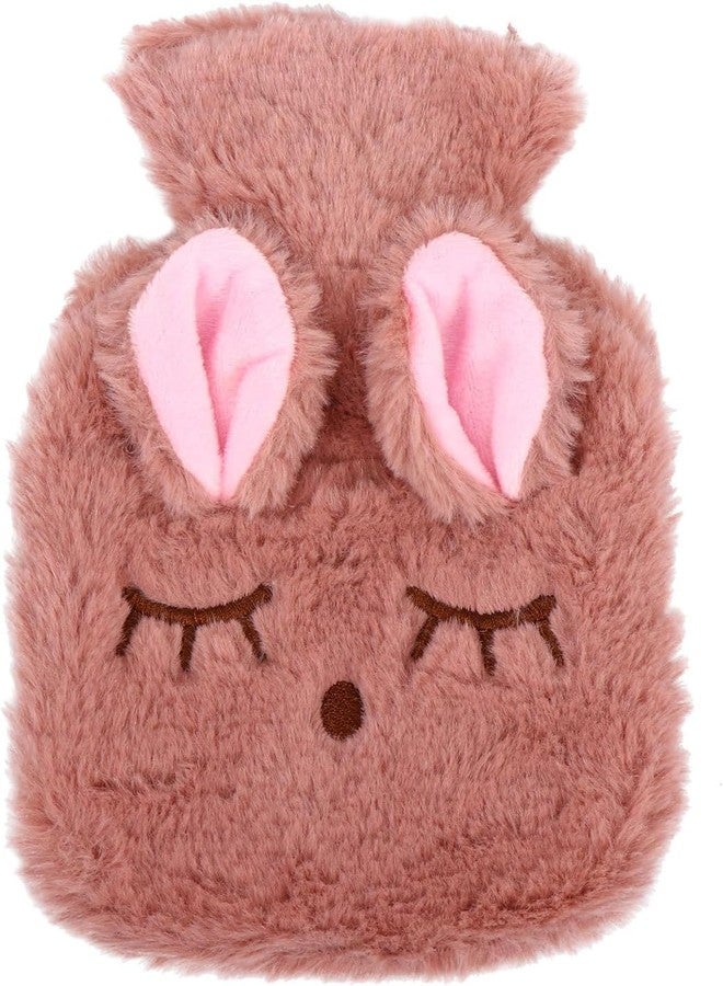 COSKIRA Hot Water Bottle with Cartoon Plush Cover, 350ML Cute Mini Hot Water Bag, Pocket Hot Water bag,Winter Warm Leakproof PVC Hot Water Bag, For Kids Cramps Women Period Pain Relief - Image 1