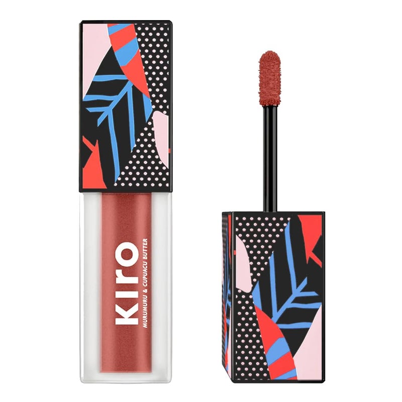 KIRO Super Butter Lip Lacquer Roasted Walnut Dark Dusty Pink 5 ml Long Lasting Lip Gloss Intense Colour Hishine Vegan No Paraben Non Toxic Hydrating Liquid lipstick for Moisturizing Lip