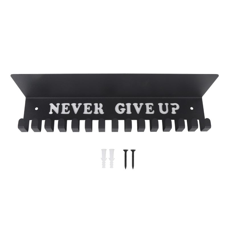 Medal Hanger Wall Mount Metal Multiple Hooks High Load Bearing Trophy Shelf for Home Entryway S - Image 2