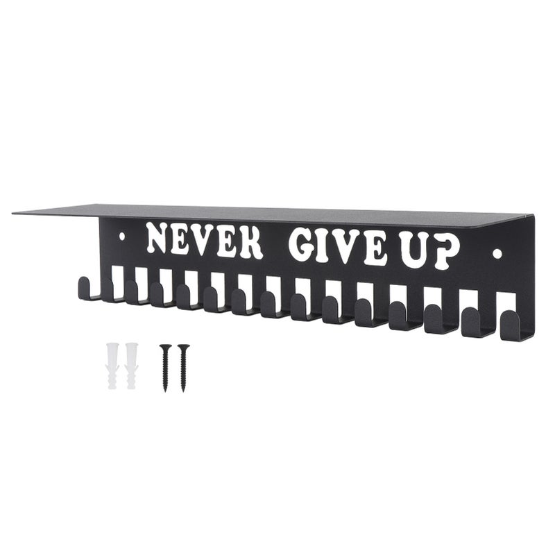 Medal Hanger Wall Mount Metal Multiple Hooks High Load Bearing Trophy Shelf for Home Entryway S - Image 1
