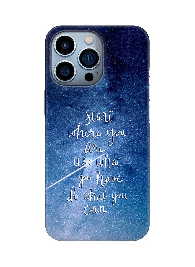 Case for Apple iPhone 14 Pro Slim Snap Classic Series Mobile Cover Hard PC Shield Matte Finish Print - Start Use Do