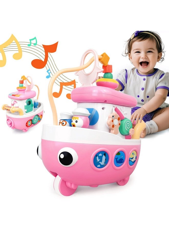 Love&Mini Toys for 1+ Year Old Girls Gifts - Baby Toys Crawling Boat with Music and Sound, 9-in-1 Baby Musical Toys 6-12 12-18 Months Age, First Christmas 1st Birthday Gifts for 1+ Year Old - Image 1