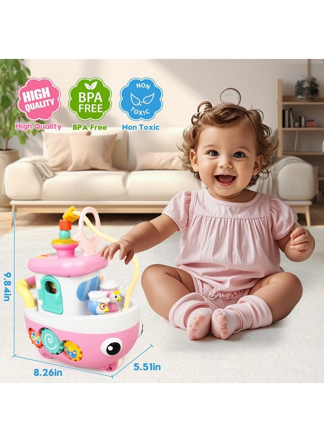 Love&Mini Toys for 1+ Year Old Girls Gifts - Baby Toys Crawling Boat with Music and Sound, 9-in-1 Baby Musical Toys 6-12 12-18 Months Age, First Christmas 1st Birthday Gifts for 1+ Year Old - Image 5