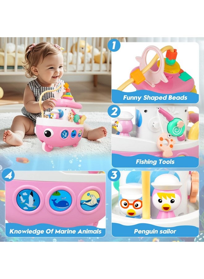 Love&Mini Toys for 1+ Year Old Girls Gifts - Baby Toys Crawling Boat with Music and Sound, 9-in-1 Baby Musical Toys 6-12 12-18 Months Age, First Christmas 1st Birthday Gifts for 1+ Year Old - Image 3