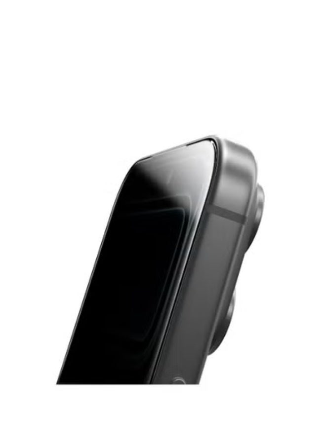 جرين ليون زجاج خصوصية iPhone 17 Pro Max Sir Louis 3D منحني / واقي شاشة مقاوم للخدش / مقاوم للبصمات / مقاومة للزيوت / وضوح كريستالي عالي الدقة / حافة منحنية 3D - حافة سوداء / خصوصية - Image 2