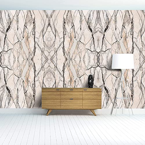 WISDOM Marble Wallpaper Furniture (60 X 300 cm) Kitchen Counter, Cabinet Makeover, Almirah, & Wooden Tabletop Self Adhesive Wallpaer (Rosso Creama 08) - Image 5