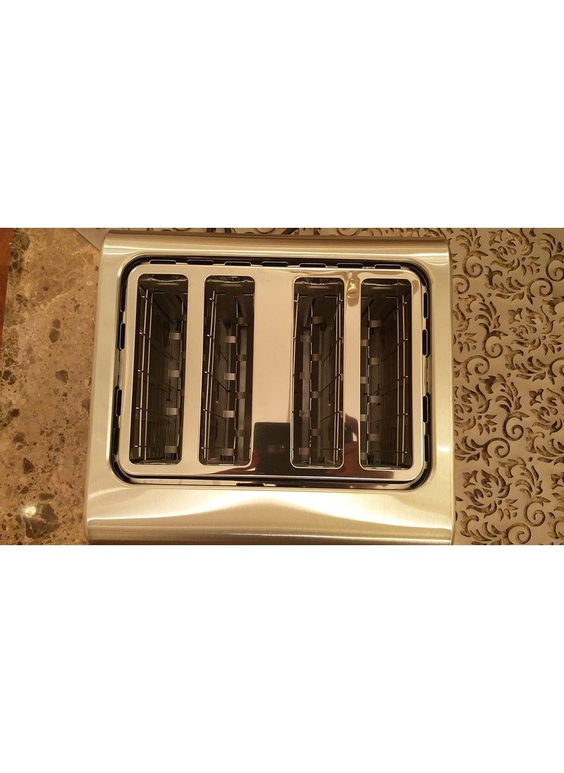 AMERICAN MICRONIC AMERICAN MICRONIC Stainless Steel Automatic 4Slice 2 In 1 PopUp Toaster Stainless Steel Body 1600 WattsTSS2  - Image 4