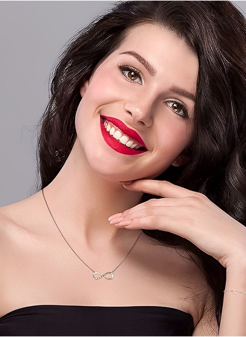 SYNSYB 925 Sterling Silver Necklace  Earrings Jewelry Sets with Gift Box White Gold Plated Diamond Women Necklace Mother's Day Gift for Women Girls  - Image 3