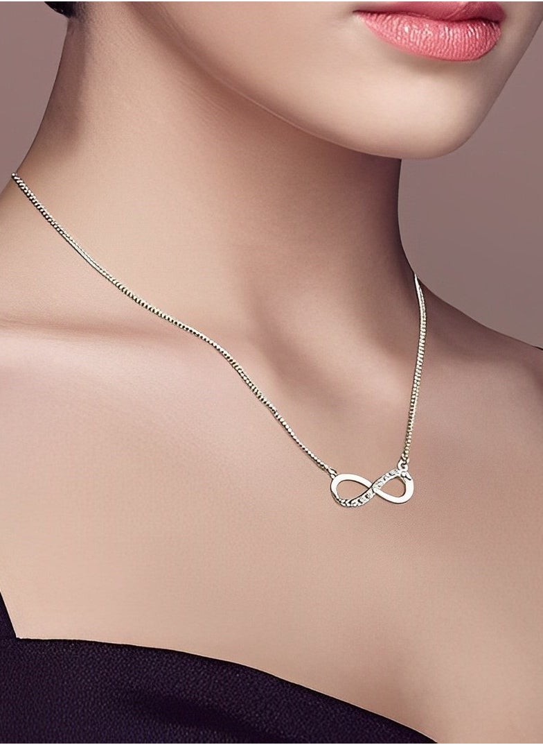 SYNSYB 925 Sterling Silver Necklace  Earrings Jewelry Sets with Gift Box White Gold Plated Diamond Women Necklace Mother's Day Gift for Women Girls  - Image 5