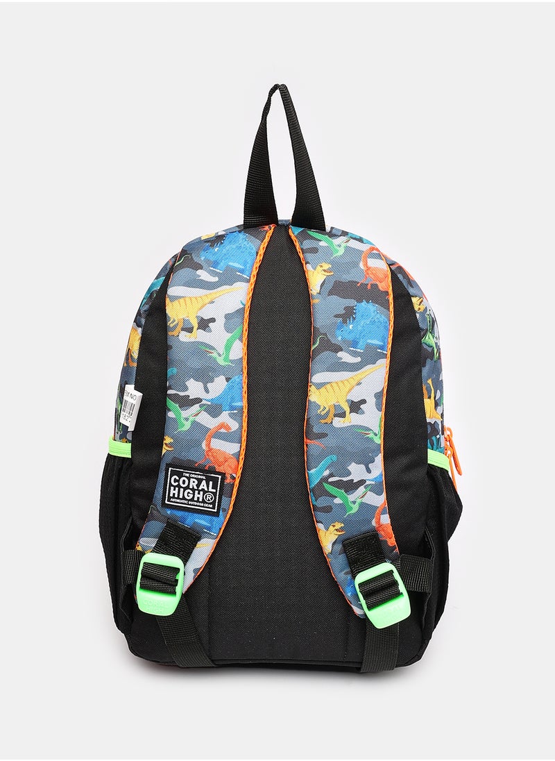 CORAL HIGH - KINDERGARTEN BACKPACK CORAL HIGH Gray 10x22x33cm 2Compartment 23544 Dinosaur - Image 1