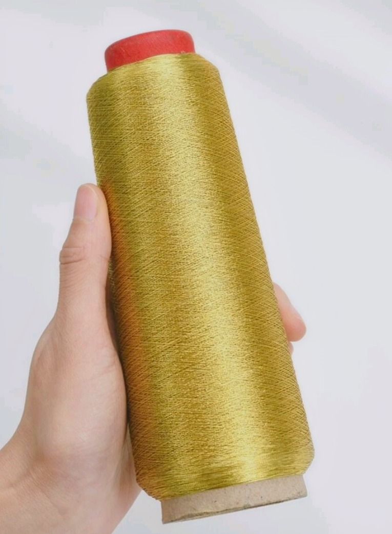 1 Roll Of Gold Colour Metallic Machine Embroidery Thread 10000 Metres - Image 1