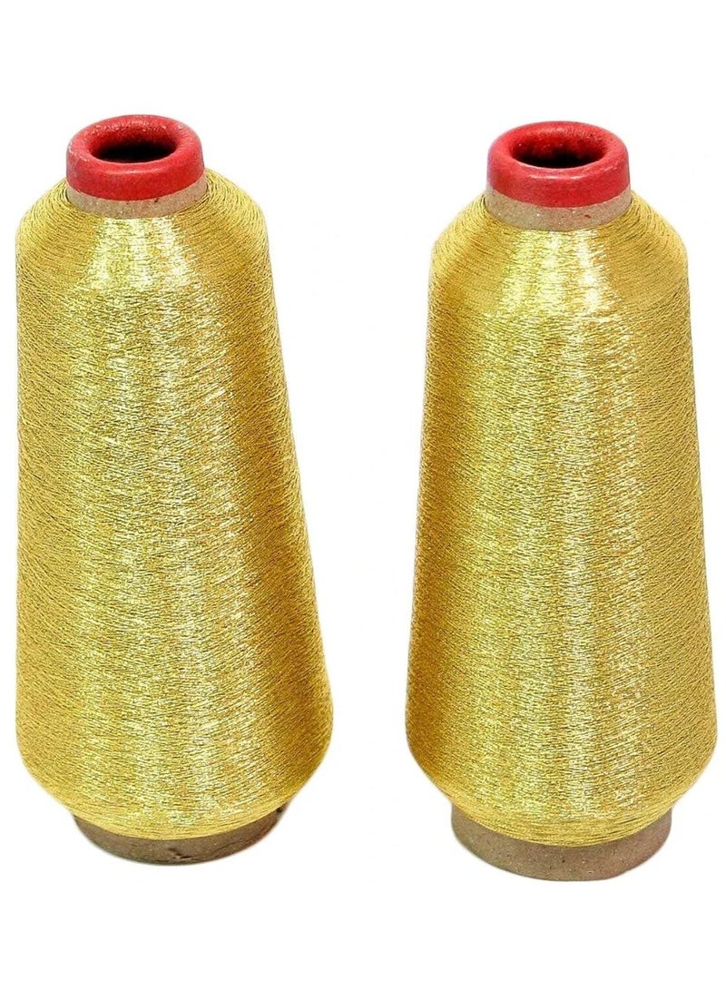 1 Roll Of Gold Colour Metallic Machine Embroidery Thread 10000 Metres - Image 2