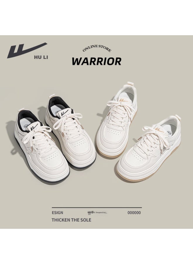 Pull Back Huili Women's Shoes, Spring Thick-soled Heightening White Sneakers, Versatile Student Canvas Shoes, Comfortable Casual Shoes For Women, Mizong Color, Size 35 - Image 3