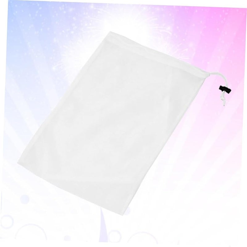 Thickened Mesh Laundry Bag Set 3pcs Drawstring Closure For Delicates Travel Home - Image 4