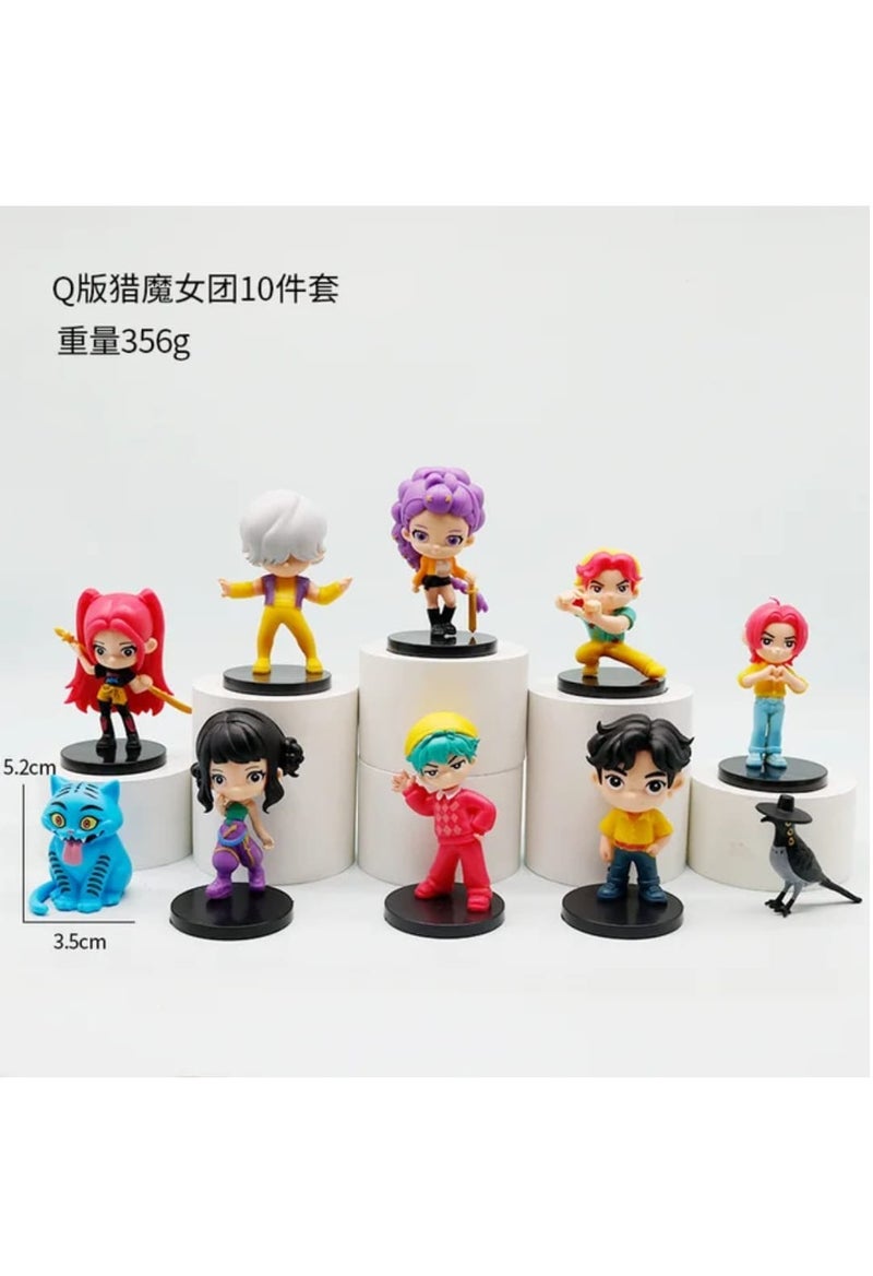 KPOP Figures Kpop Demon Hunters Action Figure Home Decor Desk Ornament For Hunters Fans 10 pcs set - Image 4