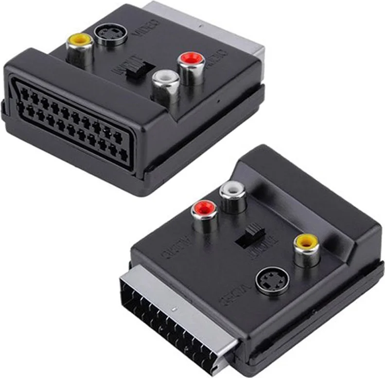 AYT Scart Female to Male Adapter Scart Color RCA Converter Converter Apparatus