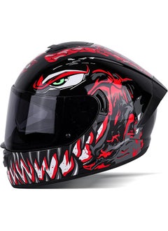 Arabest Motorcycle Helmet Full Face,Street Helmet Unisex Adult Cool Rider Equipment,Four Seasons Electric Bike Helmet,with Venom Pattern,Size M  - Image 1
