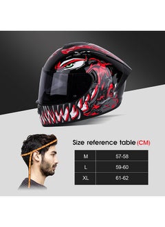 Arabest Motorcycle Helmet Full Face,Street Helmet Unisex Adult Cool Rider Equipment,Four Seasons Electric Bike Helmet,with Venom Pattern,Size M  - Image 2