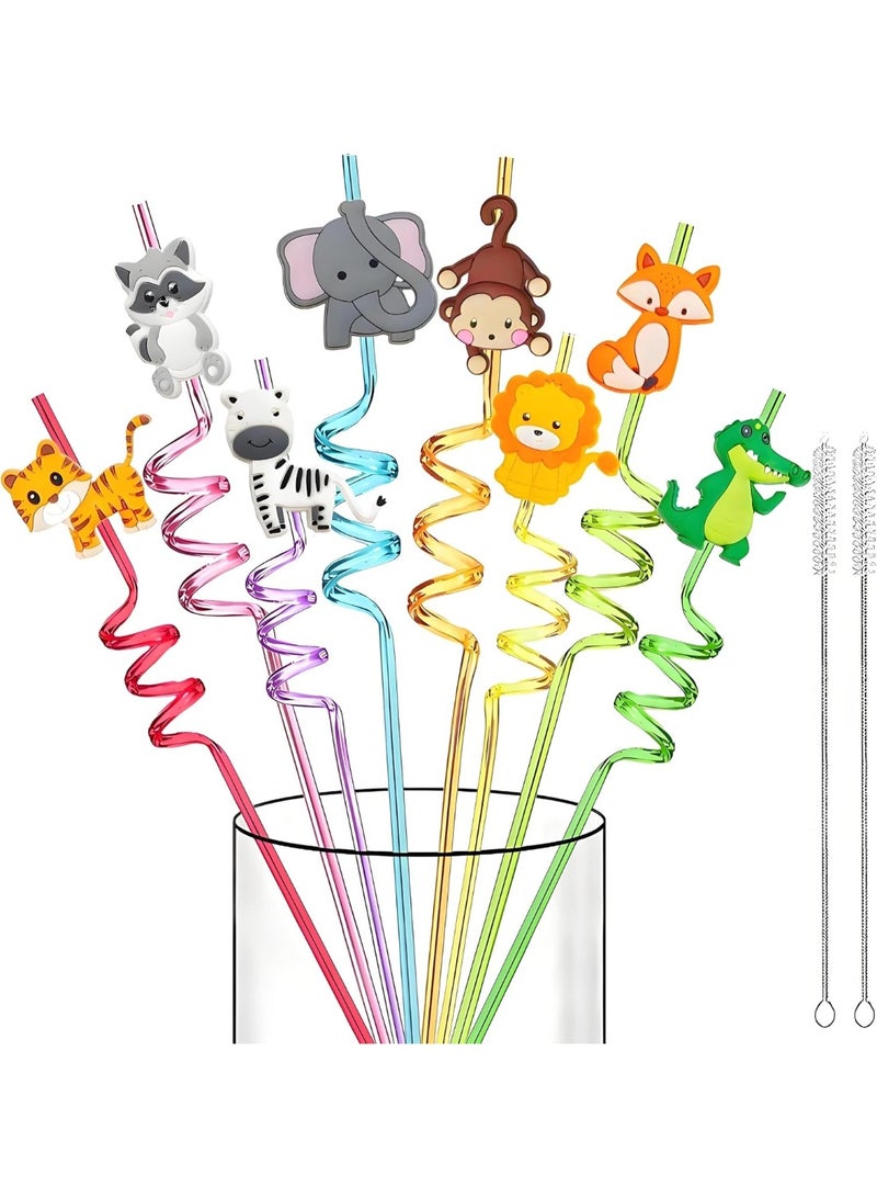 Colorful Drinking Straws for Birthday Parties and Drink Decorations, 12-Pack - Image 1