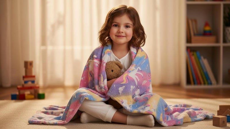 Butterthief Glow in The Dark Radium Blanket for Kids Super Soft & Warm Glowing Blanket for Toddler (100x150 cm, 0-8 Year) (Planet) - Image 5
