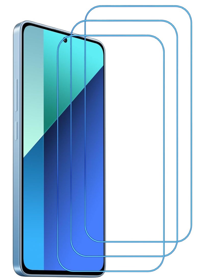 ACLIX 3 Pieces Antistatic ESD Dustproof Premium Quality High Definition Clear Tempered Glass Screen Protector Designed For Xiaomi Redmi Note 13 - Image 1