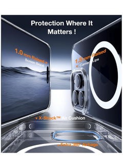TORRAS Magnetic & Seamless Stand for iPhone 15 Pro Max Case, Fit for MagSafe, Mil-Grade Drop Protection, Adjustable Kickstand Phone Case for iPhone 15 Pro Max, Slim Clear  - Image 5