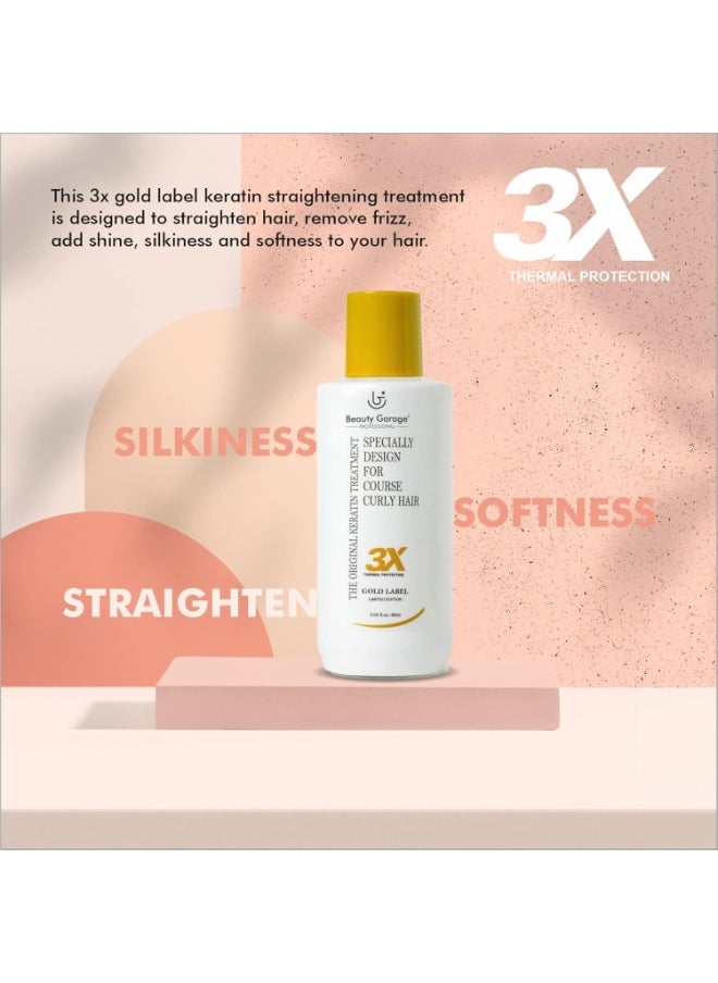 Beauty Garage 3x Gold Label Limited Edition Keratin Treatment (For professional Use) 90ml  - Image 3