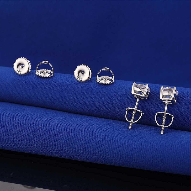 Kouley 2 Pairs14k Gold Plated Screw Earring Backs 925 Sterling Silver Screw On Earring Backs for Studs,Hypoallergenic Screw Backs for Earrings Fit Threaded Post 0.032'' - Image 2