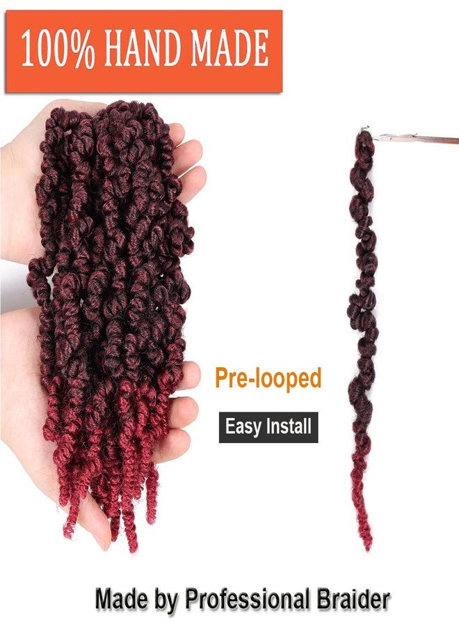 Dorsanee Pre-twisted Spring Twist Crochet Hair 8 Inch 4 Packs Short Curly Crochet Hair Pre Looped Crochet Braids Mini Passion Twists Fluffy Twist Synthetic Hair Extensions (8 Inch,Tbug#) - Image 5