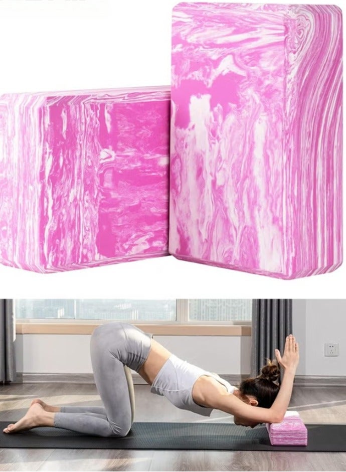 2 Pack High Density EVA Foam Yoga Blocks for Yoga Pilates Meditation Aid Balance Support Deepen Poses Body Stretching Non Slip Camouflage Design - Image 1