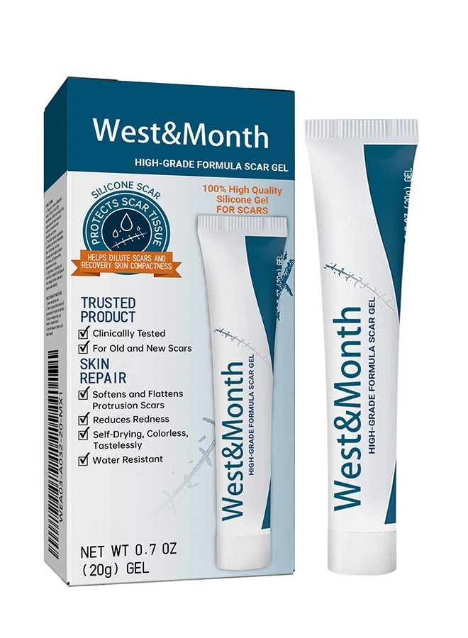 West&Month Silicone Scar Protects Scar Tissue , Helps Improve Size, Color & Texture of Hypertrophic & Keloid Scars from Injury, Burns & Surgery, Water Resistant 20g - Image 1