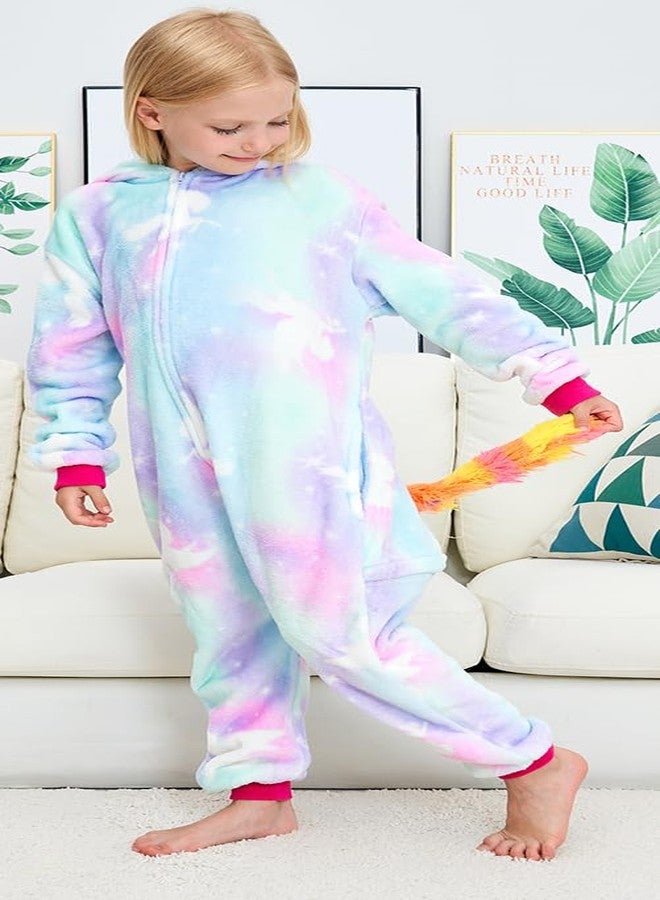 NewPlush Unisex Children Unicorn Pyjamas Halloween Kids Onesie Costume (6-8 Years, Star Horse) - Image 5