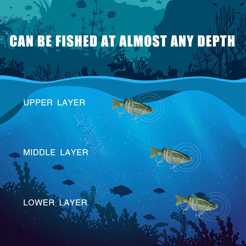 TRUSCEND Fishing Lures for Bass Trout Swimbaits for Bass Fishing Segmented Multi Jointed Swim Baits Slow Sinking Swimming Lures for Freshwater Saltwater Fishing Gear Lure Kit Fishing Gifts Plugs - Image 5