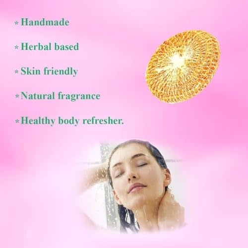 LJL Traders Vetiver Scrub Natural Loofah Pad-Handmade Ayurvedic Kerala Ramacham Scrubber Made Of Khus Roots-Skin Exfoliating Organic Round Shower Loofah & Bath Sponge Body Brush (Pack of 3) - Image 4