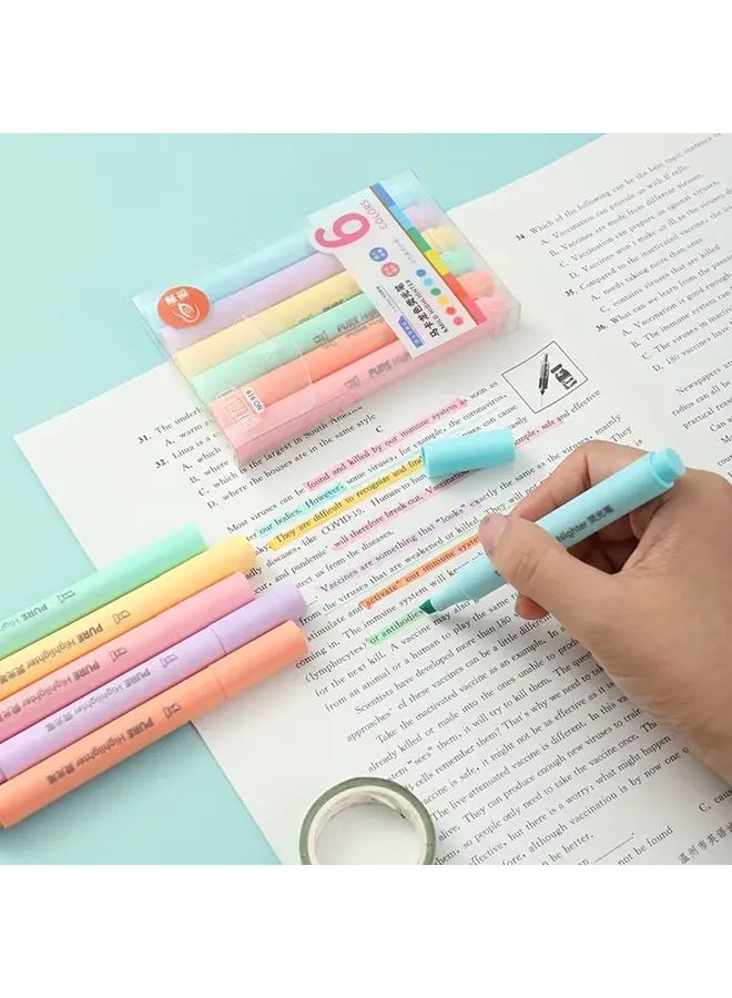 6 حزمة من ألوان الماكرون على شكل مقص ومحددات ذات أطراف دقيقة للمكتب والمدرسة - Image 3