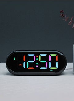 Alarm Clock with Colorful  LED Display, Ambient Light, Visual Countdown, and Date Function for Students, Professionals, and Kids