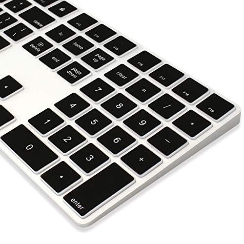 ProElife Ultra Thin Silicone Keyboard Cover Protector for 2019-2017 Apple iMac Magic Keyboard with Numeric Keypad A1843 Full Size Wireless Bluetooth Numeric Keyboard, US Enter (Black) - Image 3