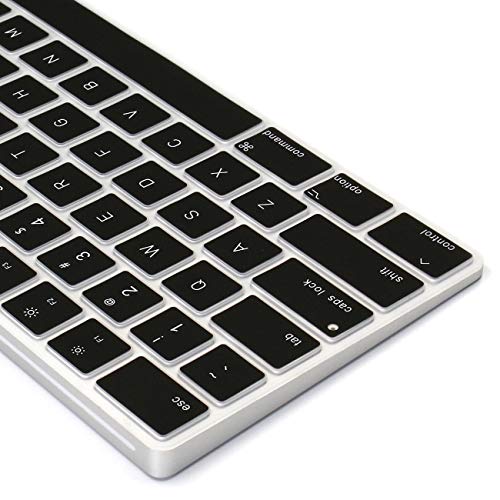 ProElife Ultra Thin Silicone Keyboard Cover Protector for 2019-2017 Apple iMac Magic Keyboard with Numeric Keypad A1843 Full Size Wireless Bluetooth Numeric Keyboard, US Enter (Black) - Image 4