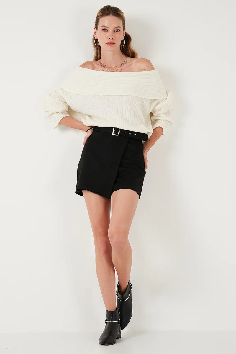 Lela Standard Fit Madonna Collar Knitwear Sweater Women's Sweater 4615216