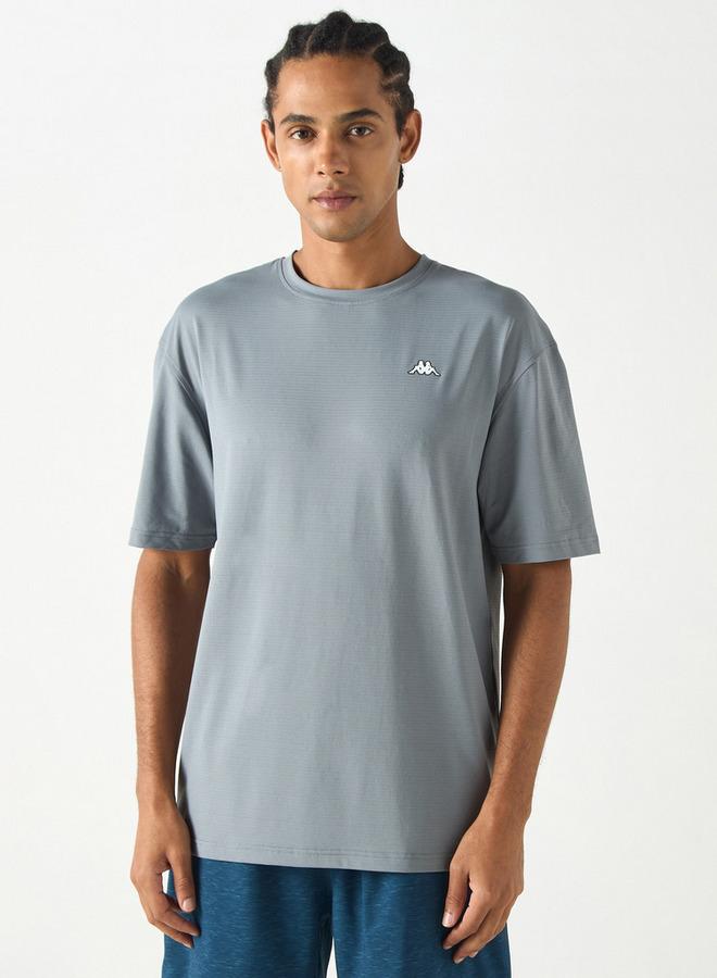 كابا تيشيرت بارز الملمس بياقة ضيقة وأكمام قصيرة من كابا - Image 1