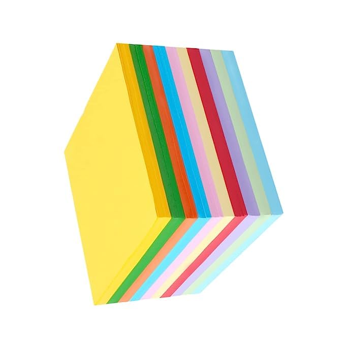 Eclet Neon Origami Paper 15 cm X 15 cm Pack of 100 Sheets (10 sheet x 10 color) Fluorescent Color Both Side Coloured For Origami, Scrapbooking, Project Work.28 - Image 1