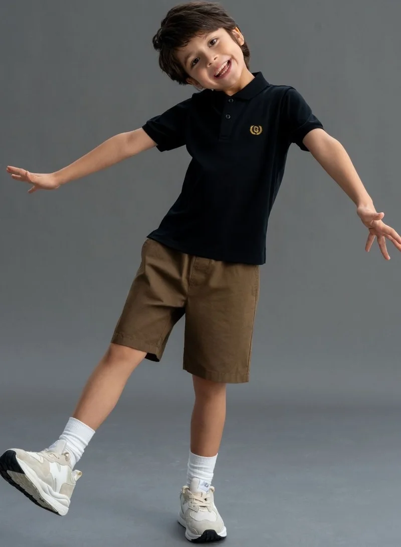 GIORDANO Kids Slim Fit Cotton Lycra Embroidered Bold Polo