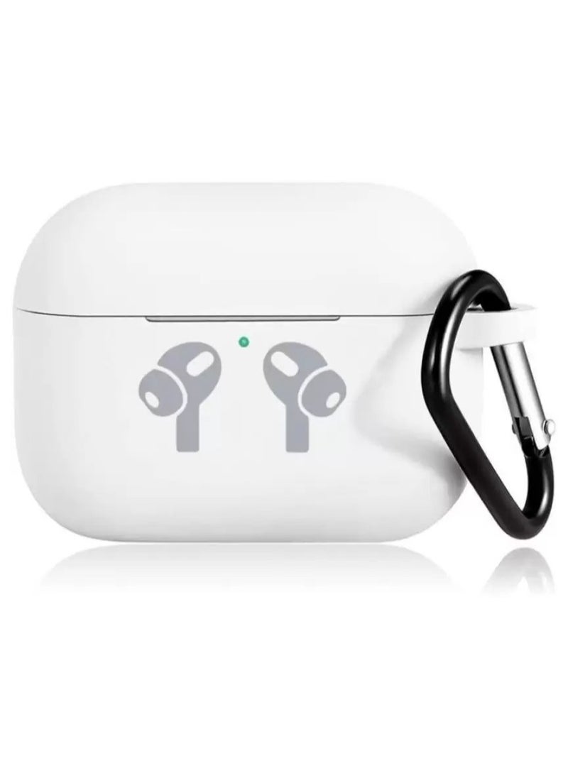 Generic - AirPods Pro Case, Shockproof Protective Silicone Cover for AirPods Pro White, Soft Silicone Shockproof Cover with Ring Buckle, Case for AirPods Pro Earphone - Image 1