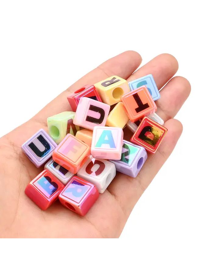 10pcs Acrylic Letter Beads Style 1 Alphabet Charms for DIY Jewelry Making Keychains - Image 4