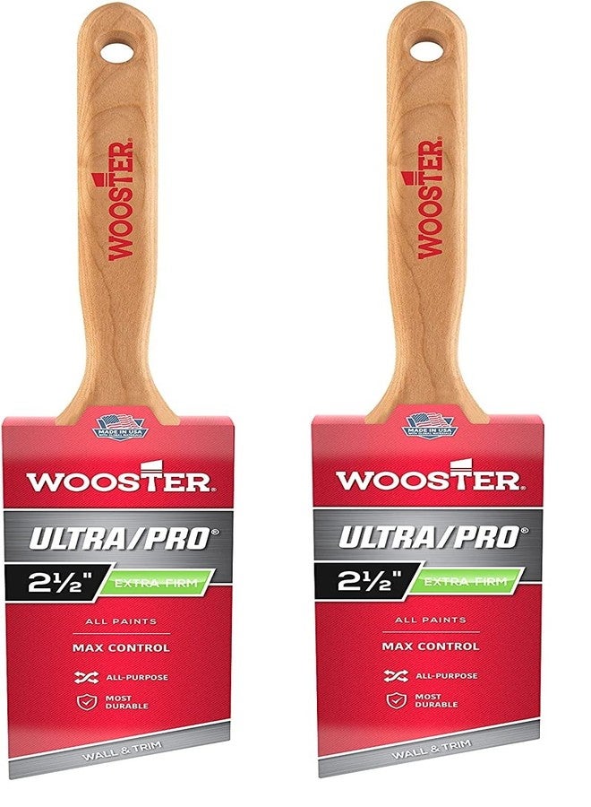 Wooster Genuine 2.5" Ultra/Pro Extra-Firm Angle Sash Paintbrush 2-Pack # 4153-2.5-2PK - Image 1