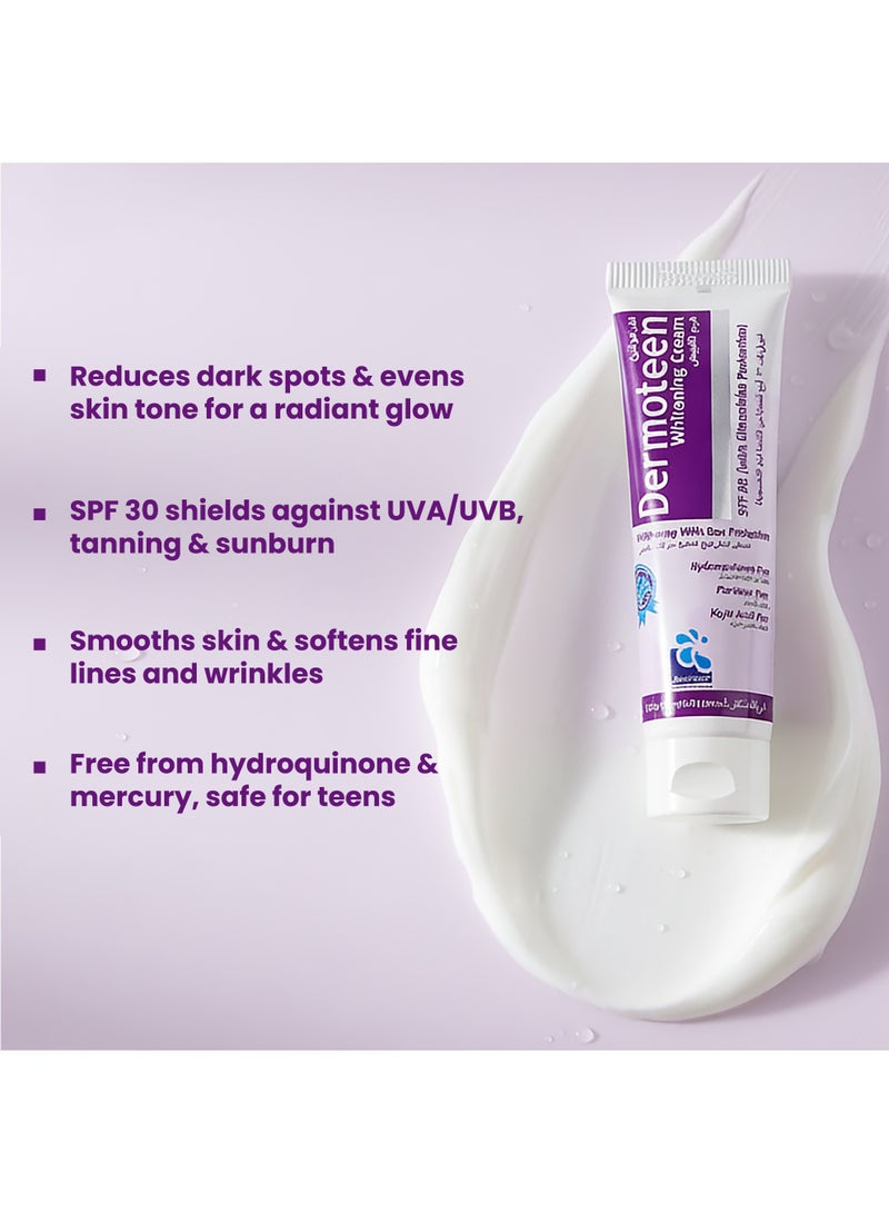 فارما هيلث كريم ديرموتين لتوهج البشرة بمعامل حماية SPF 30 – مرطب لتفتيح المظهر وتصحيح البقع 20 مل | يوحد لون البشرة ويرطبها ويحميها - Image 2