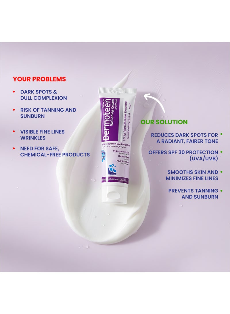 فارما هيلث كريم ديرموتين لتوهج البشرة بمعامل حماية SPF 30 – مرطب لتفتيح المظهر وتصحيح البقع 20 مل | يوحد لون البشرة ويرطبها ويحميها - Image 3