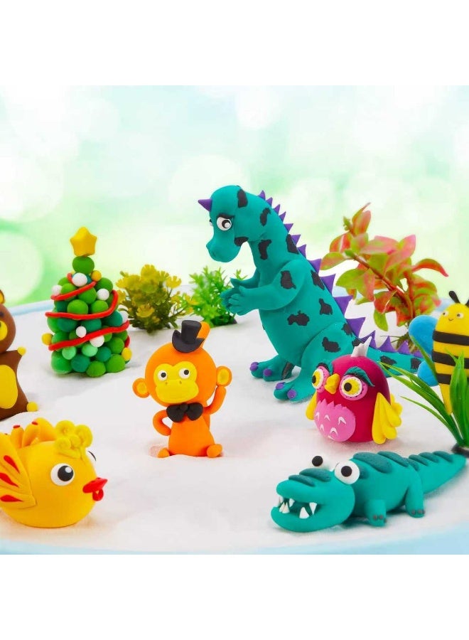 BOFAN Air Dry Clay - 48 Pack Modeling Clay Kit with 3 Sculpting Tools,Safe & Non-Toxic,DIY Magic Toys Gifts for Boys,Girls,Kids - 48 Colors - Image 4