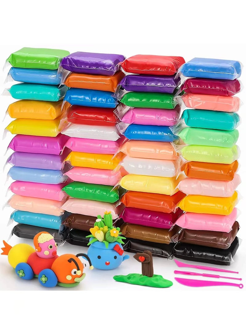 BOFAN Air Dry Clay - 48 Pack Modeling Clay Kit with 3 Sculpting Tools,Safe & Non-Toxic,DIY Magic Toys Gifts for Boys,Girls,Kids - 48 Colors - Image 1